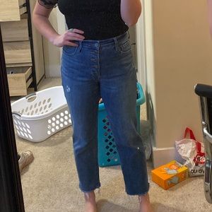 High-Rise Straight Leg Jeans